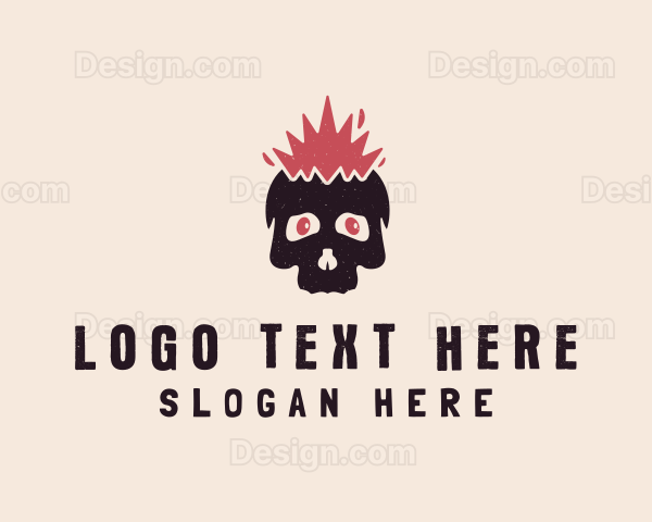 Mohawk Skull Tattoo Logo