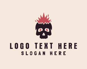 Mohawk Skull Tattoo logo