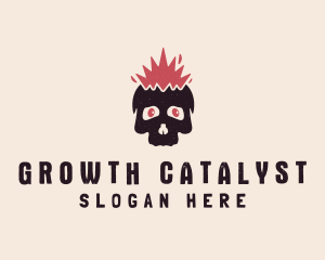 Mohawk Skull Tattoo Logo