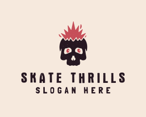 Mohawk Skull Tattoo logo design