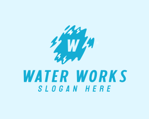 Slime Water Liquid logo design