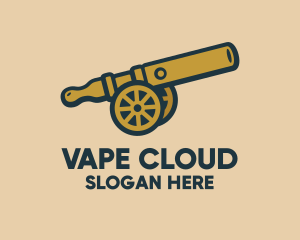 Vape Ecig Cannon logo design