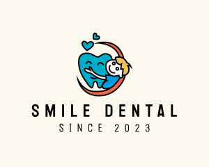 Kid Dental Tooth logo design