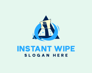 Hand Wipe Clean Triangle logo