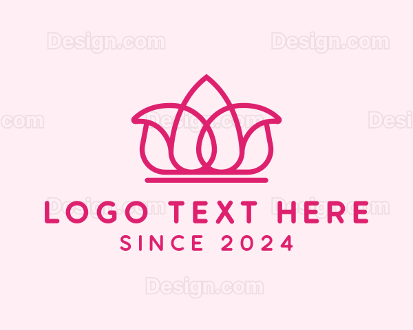 Lotus Flower Crown Logo