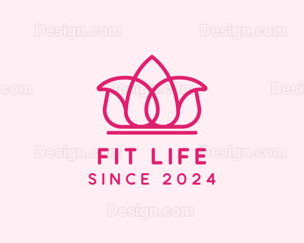 Lotus Flower Crown Logo