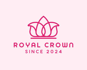 Lotus Flower Crown logo design