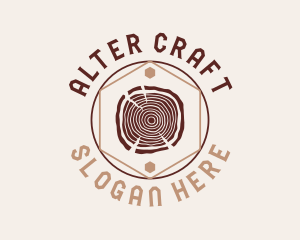 Woodwork Craft Circle logo design