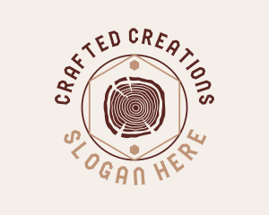 Woodwork Craft Circle logo design