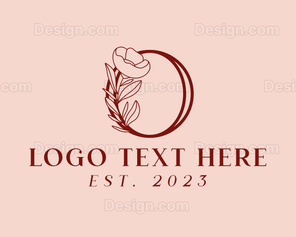 Elegant Floral Wreath Logo