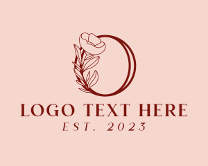 Elegant Floral Wreath logo