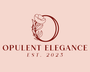 Elegant Floral Wreath logo design