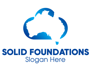 Blue Australia Cloud  logo