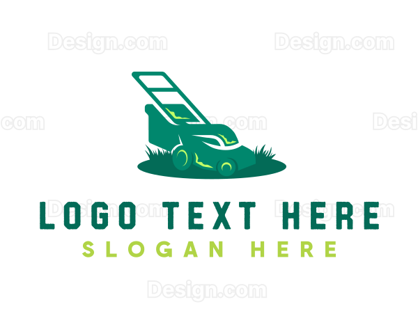 Lawn Grass Mowing Logo