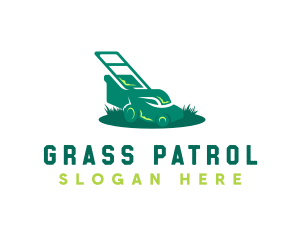 Lawn Grass Mowing logo