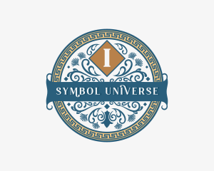 Greek Iota Symbol Ornament logo