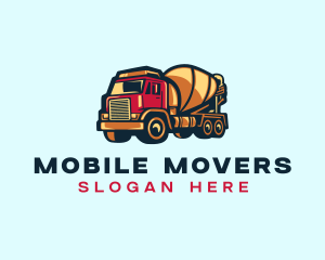 Cement Mixer Truck logo design