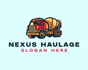 Cement Mixer Truck logo design