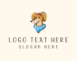 Cute Female Dog logo