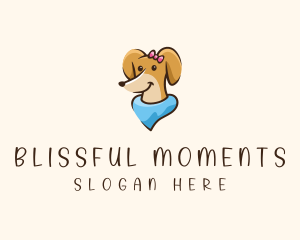 Cute Female Dog Logo