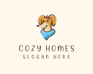 Cute Female Dog logo design