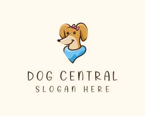 Cute Female Dog logo design