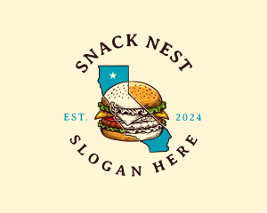 California Cheeseburger Snack logo design