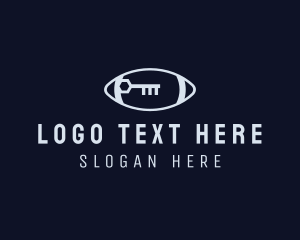 Grey Football Key Logo