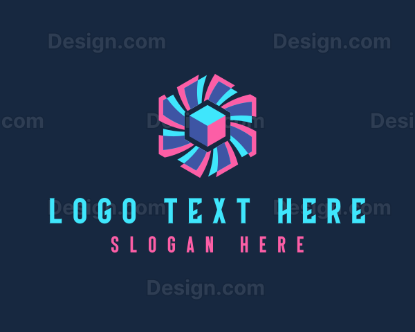 Hexagon Cube Fan Logo