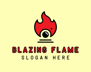 Flame Camera Lens logo design