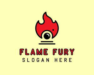 Flame Camera Lens logo design