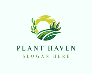 Landscape Nature Plant logo design