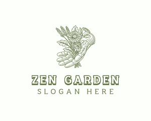 Flower Landscaping Gardener logo design