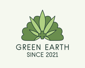 Green Medical Weed  logo design