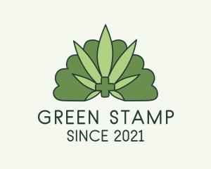 Green Medical Weed  logo design