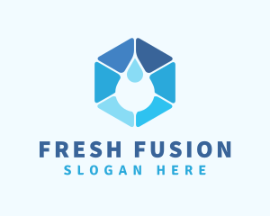 Distilled Water Drop logo design