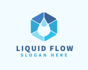 Distilled Water Drop logo design