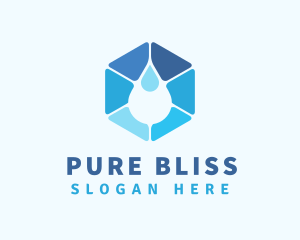 Distilled Water Drop logo design