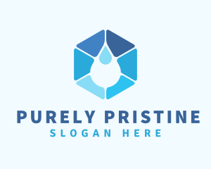 Distilled Water Drop logo design