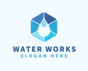 Distilled Water Drop logo design