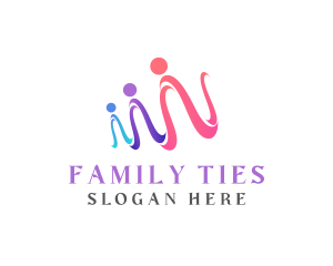 Human People Ribbon logo design