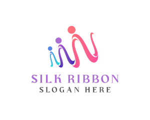 Human People Ribbon logo design