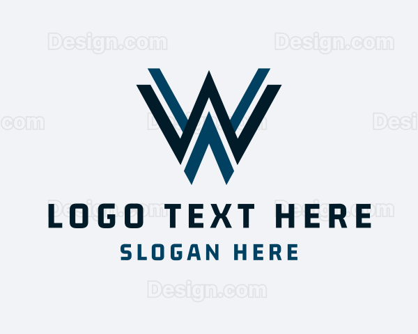 Company Business Letter W Logo