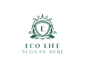 Eco Royal Shield logo design