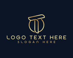 Modern Luxury Tech Letter T logo