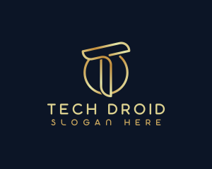 Modern Luxury Tech Letter T logo design