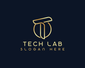 Modern Luxury Tech Letter T logo design