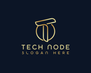 Modern Luxury Tech Letter T logo design