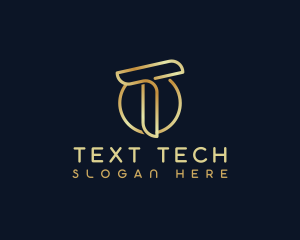 Modern Luxury Tech Letter T logo design