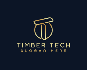 Modern Luxury Tech Letter T logo design